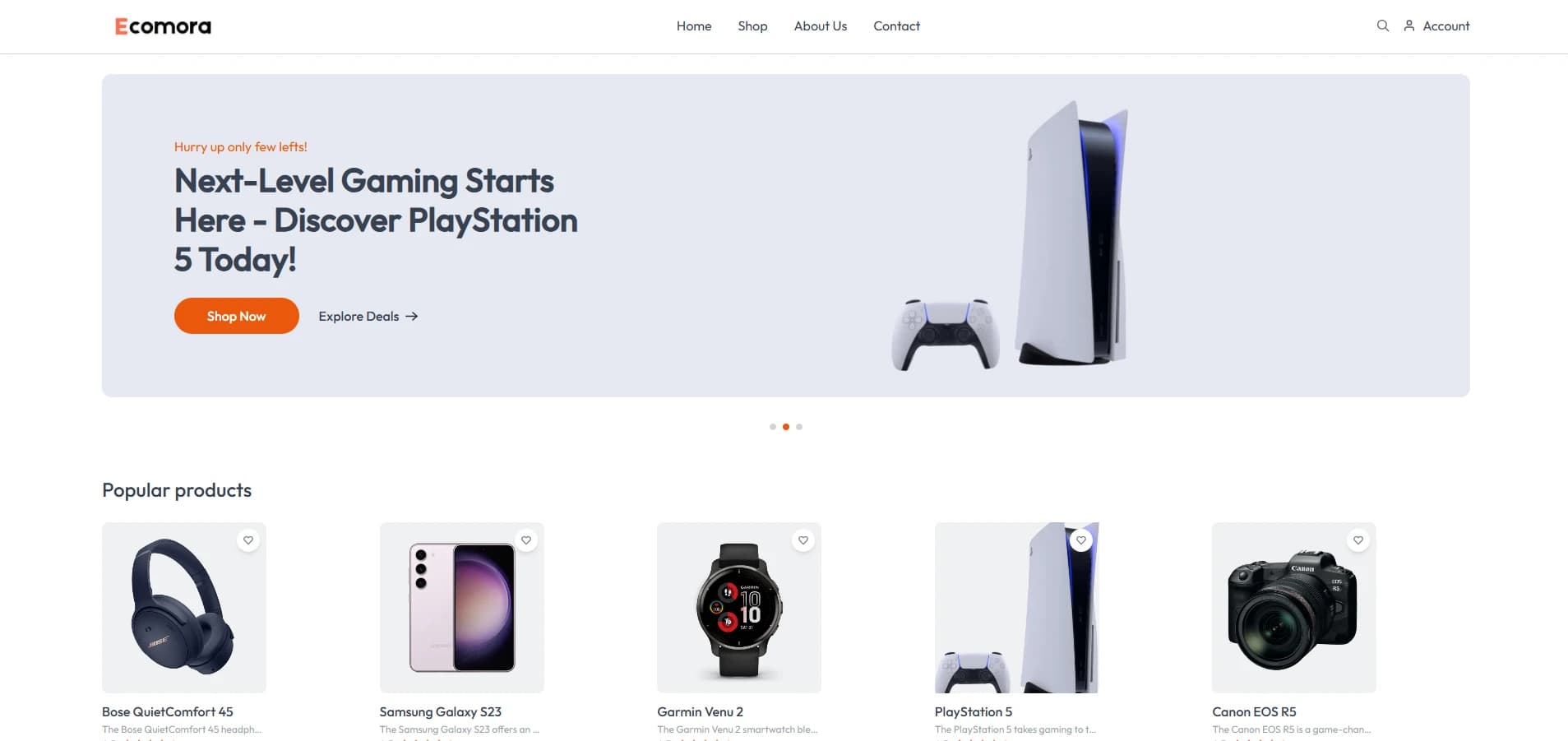 Ecomora — Multi-Vendor E-Commerce Platform