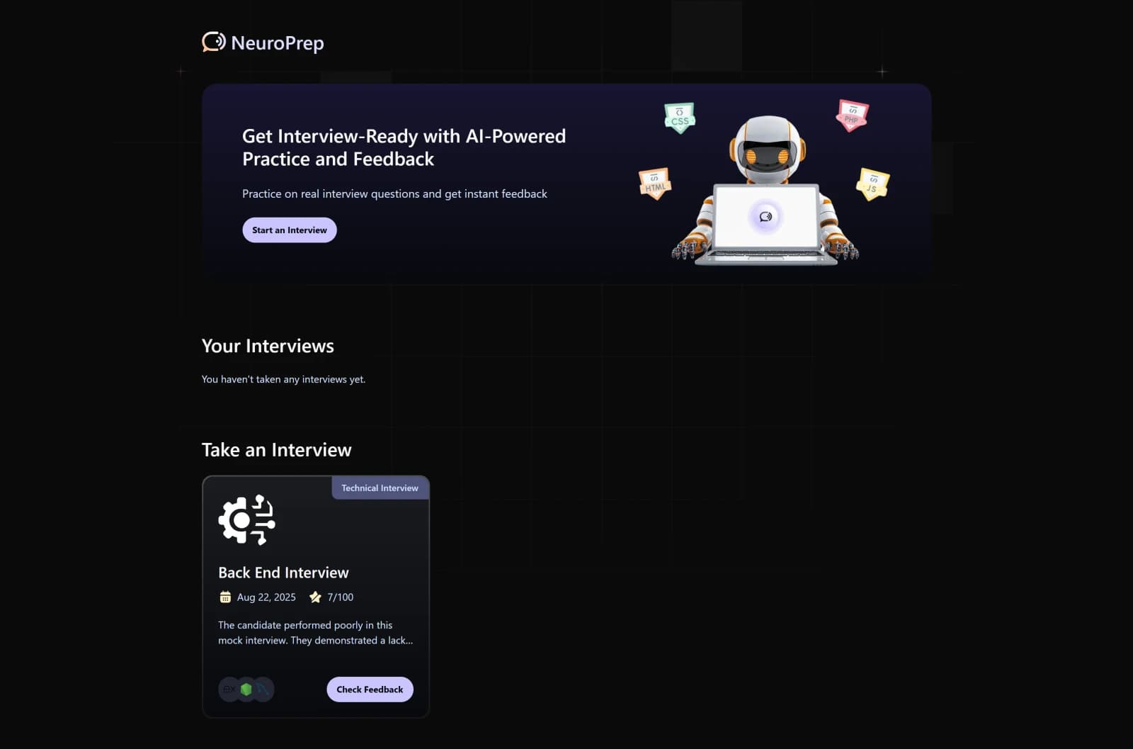 NeuroPrep — AI Mock Interview System