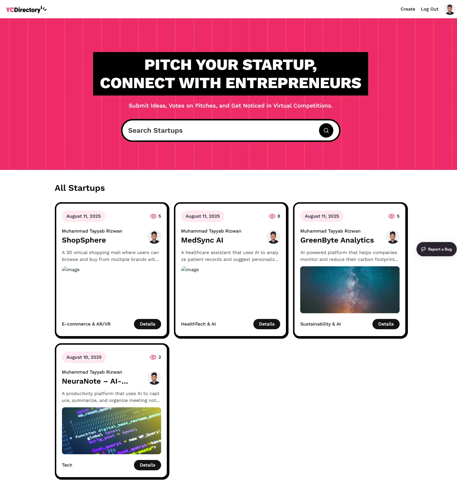YC Directory — Pitch Your Startups